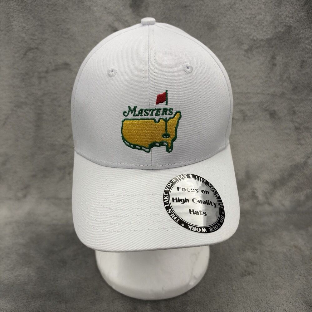 Masters Mens Snap Back hat One Size White Golf Augusta